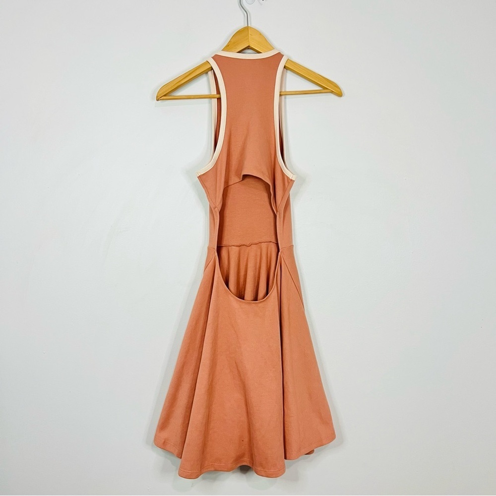 Anthropologie Daily Practice Open back rib Mini Dress pink size xsmall - Picture 8 of 9